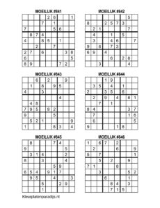 Sudoku Moeilijk 1 4