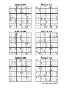 Sudoku Moeilijk 2 4