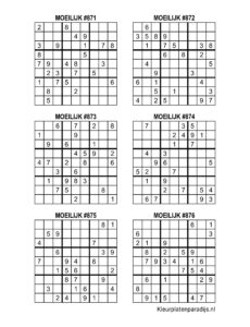 Sudoku Moeilijk 6 3