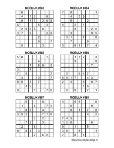 Sudoku Moeilijk 8 3