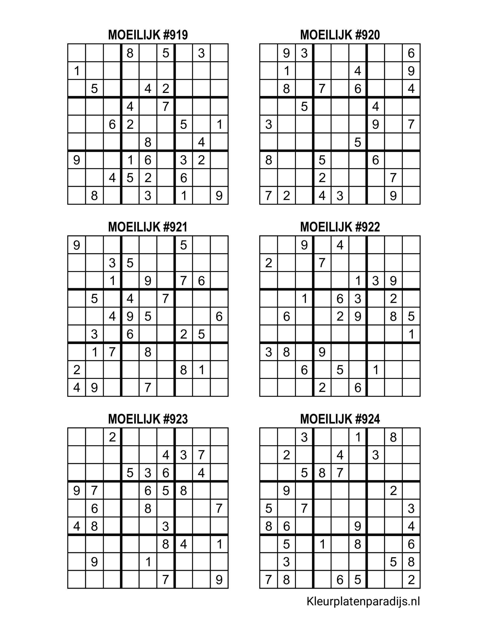 Sudoku Moeilijk 14 1