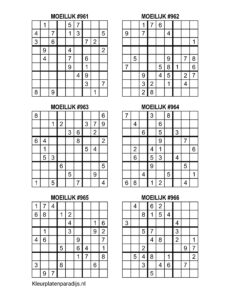 Sudoku Moeilijk 21