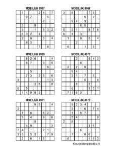 Sudoku Moeilijk 22