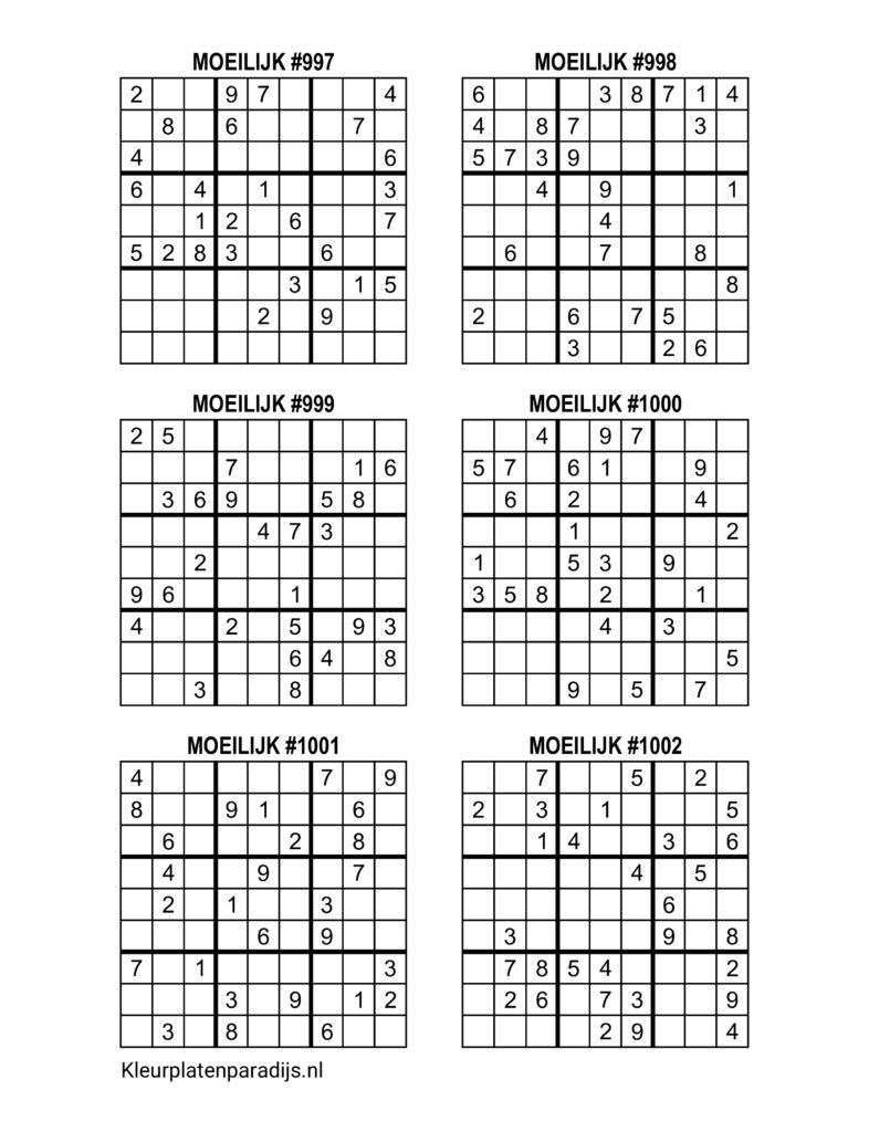 Sudoku Moeilijk 27