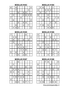 Sudoku Moeilijk 28