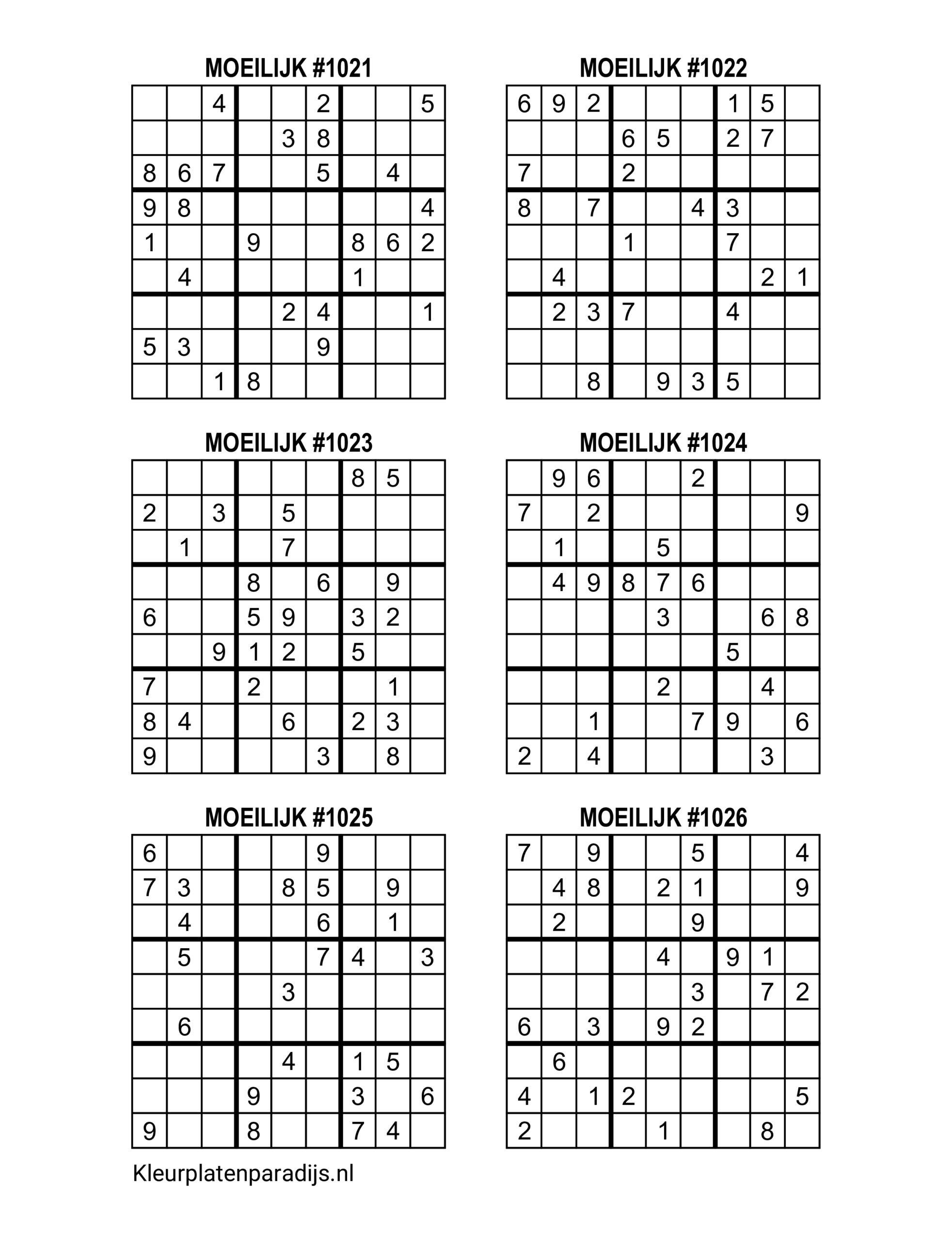 Sudoku Moeilijk 31