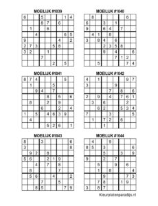 Sudoku Moeilijk 34