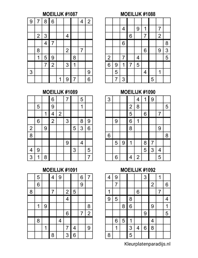 Sudoku Moeilijk 42