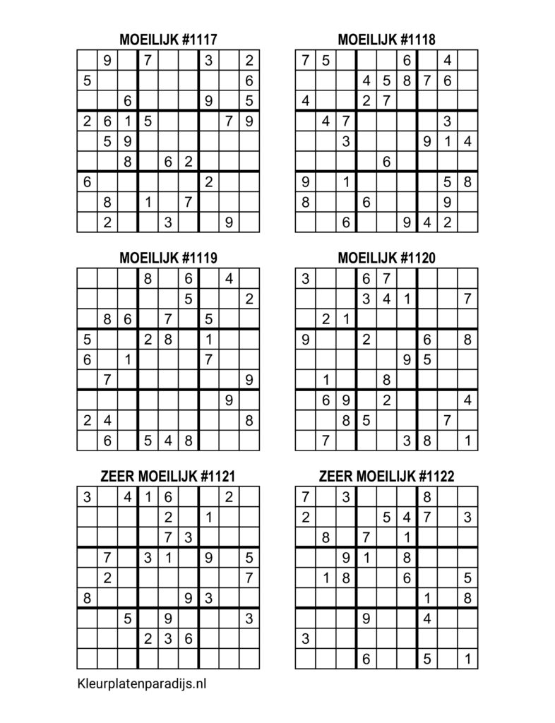 Sudoku Moeilijk 47 1