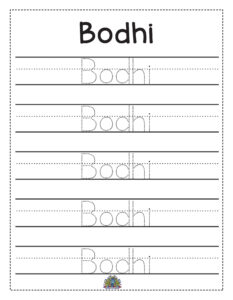 Bodhi worksheet 1