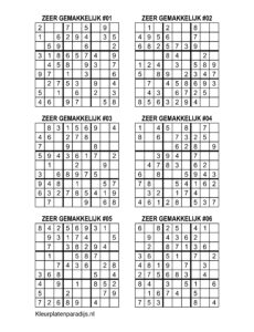 Sudoku Zeer Gemakkelijk 1 1