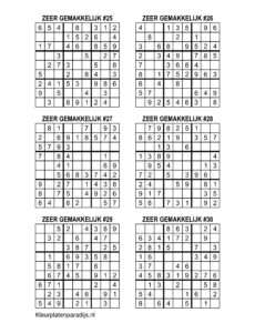 Sudoku Zeer Gemakkelijk 5 1