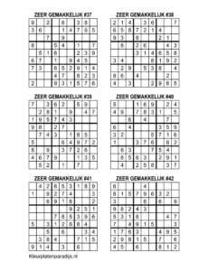 Sudoku Zeer Gemakkelijk 7 1