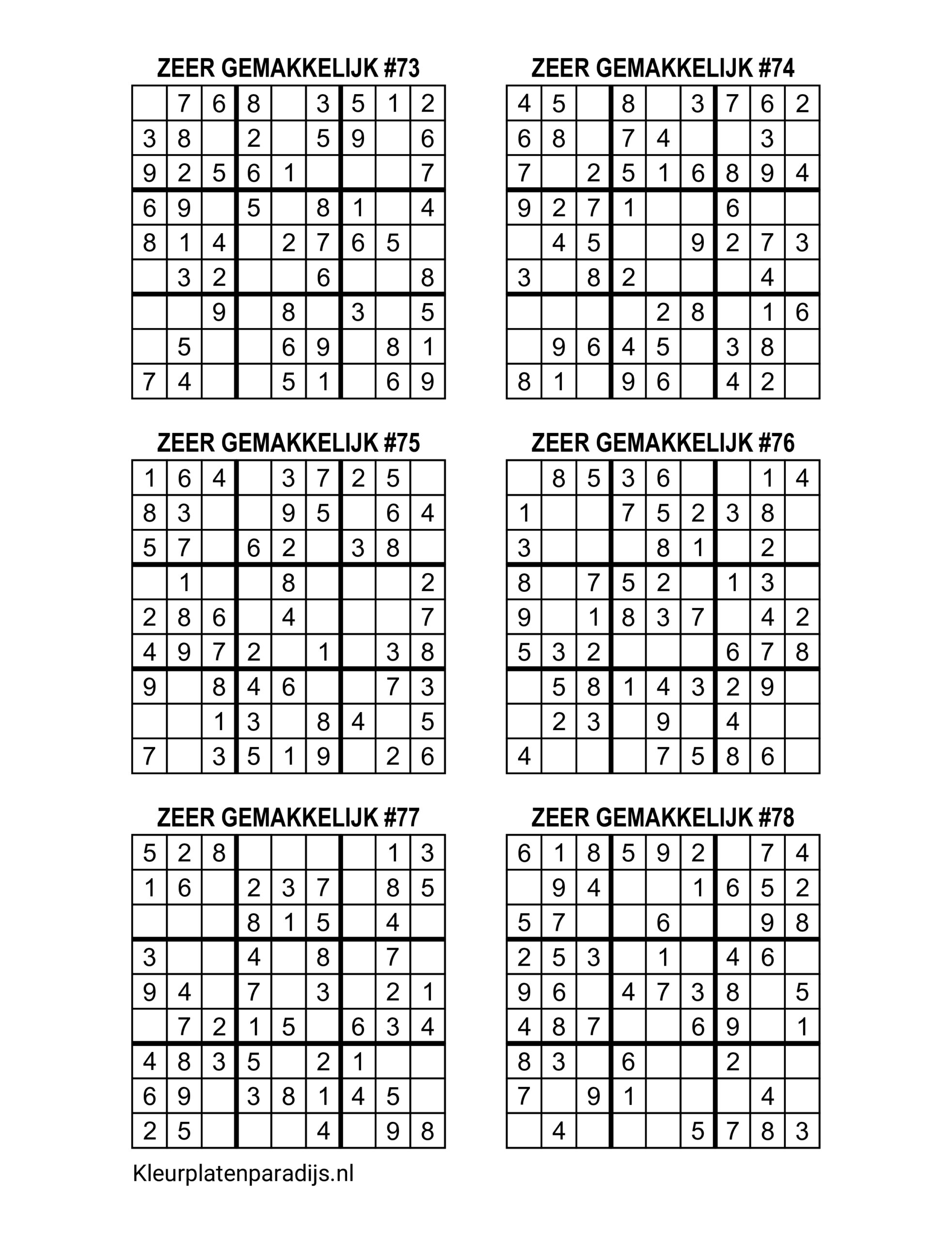 Sudoku Zeer Gemakkelijk 13 1