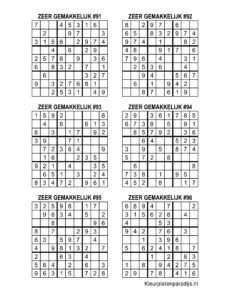 Sudoku Zeer Gemakkelijk 16