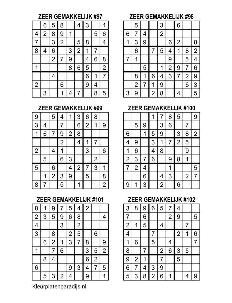Sudoku Zeer Gemakkelijk 17