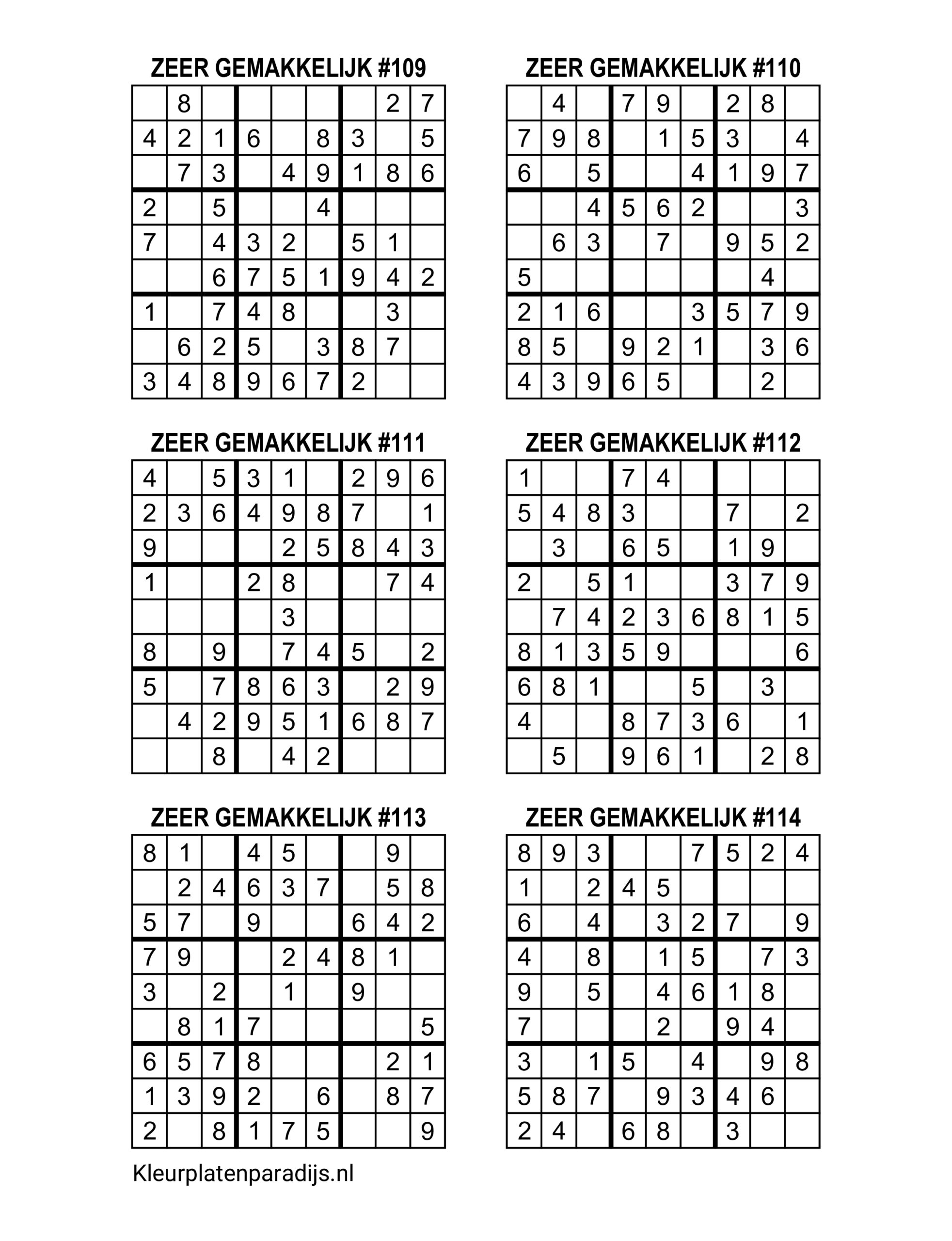 Sudoku Zeer Gemakkelijk 19