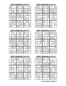 Sudoku Zeer Gemakkelijk 20