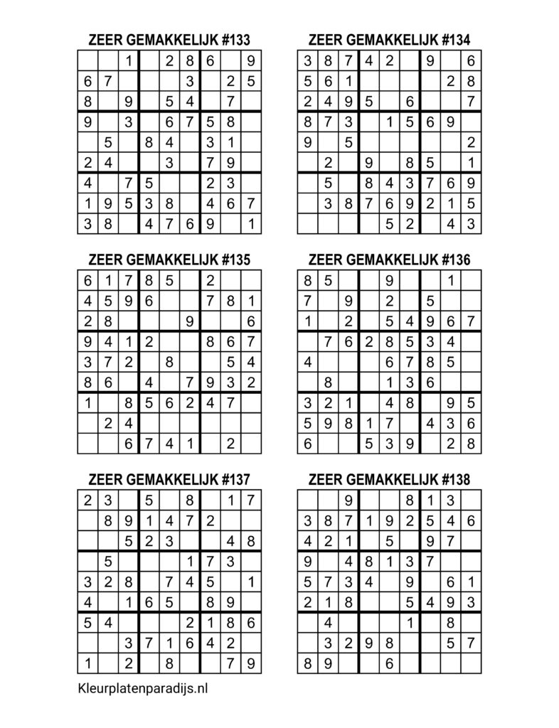 Sudoku Zeer Gemakkelijk 23