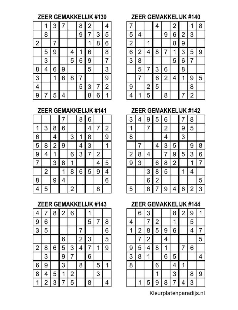 Sudoku Zeer Gemakkelijk 24