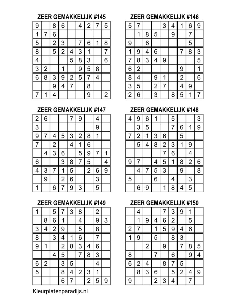Sudoku Zeer Gemakkelijk 25