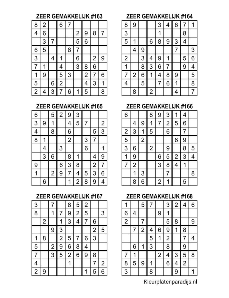 Sudoku Zeer Gemakkelijk 28