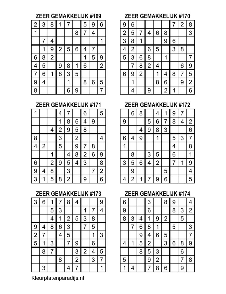 Sudoku Zeer Gemakkelijk 29