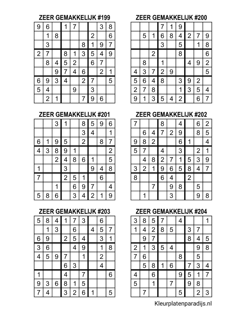 Sudoku Zeer Gemakkelijk 34