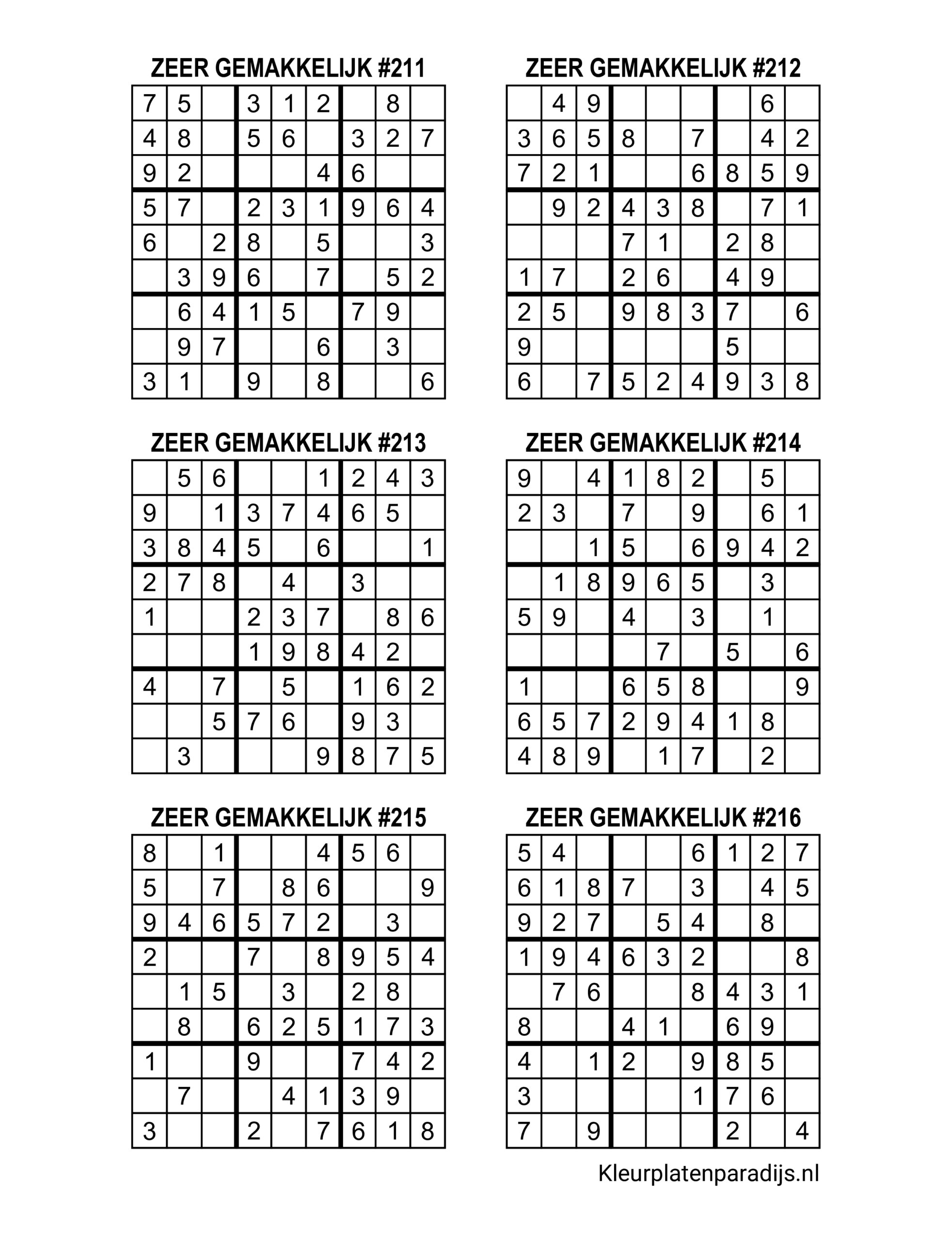 Sudoku Zeer Gemakkelijk 36