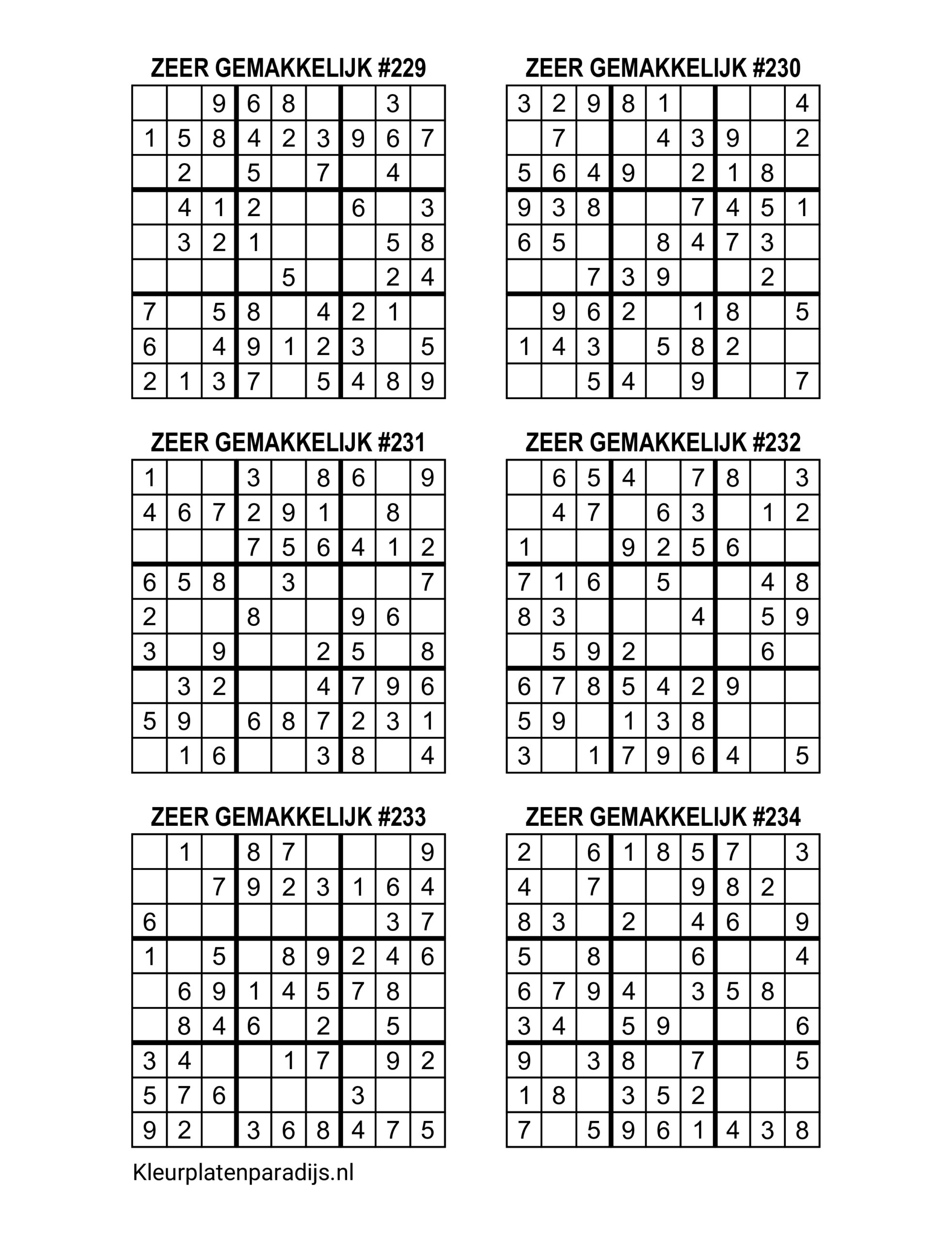 Sudoku Zeer Gemakkelijk 39