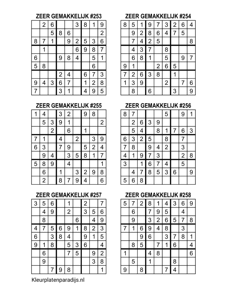 Sudoku Zeer Gemakkelijk 43