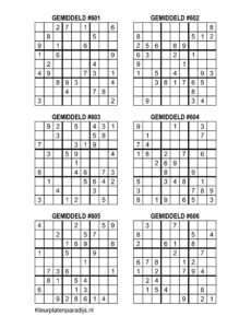 Sudoku Gemiddeld 7