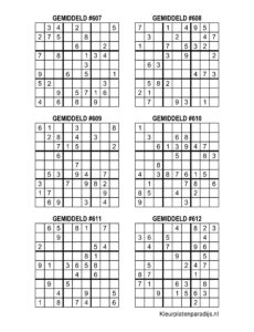 Sudoku Gemiddeld 8