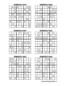 Sudoku Gemiddeld 10