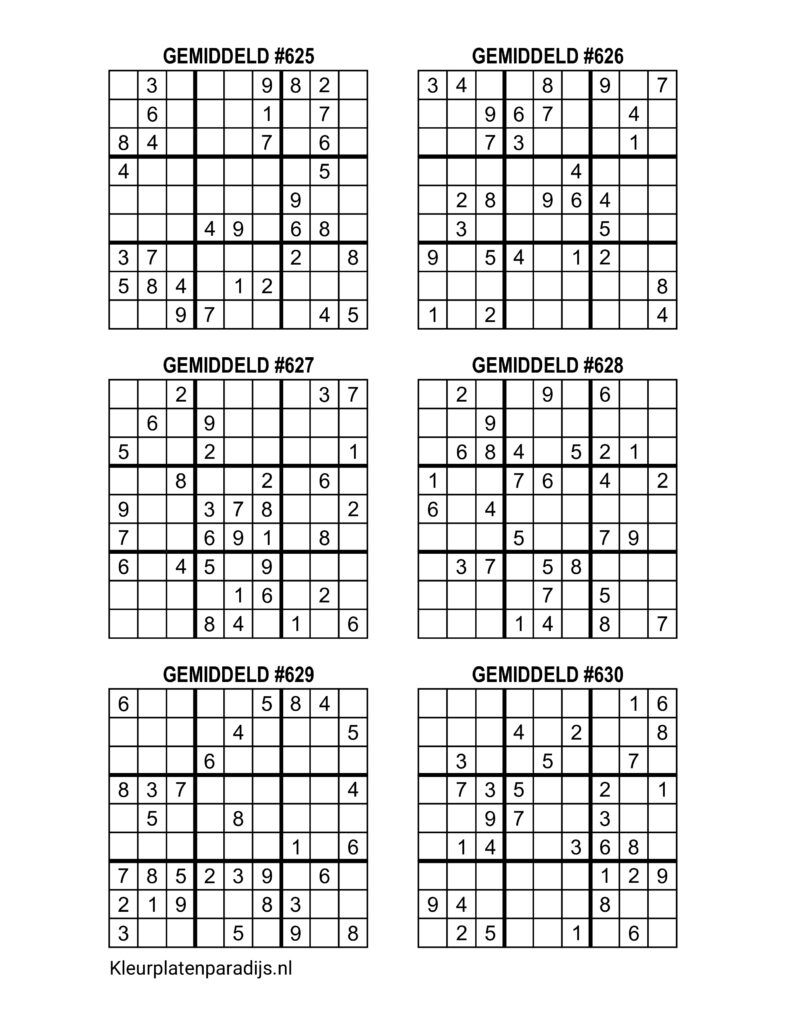 Sudoku Gemiddeld 11