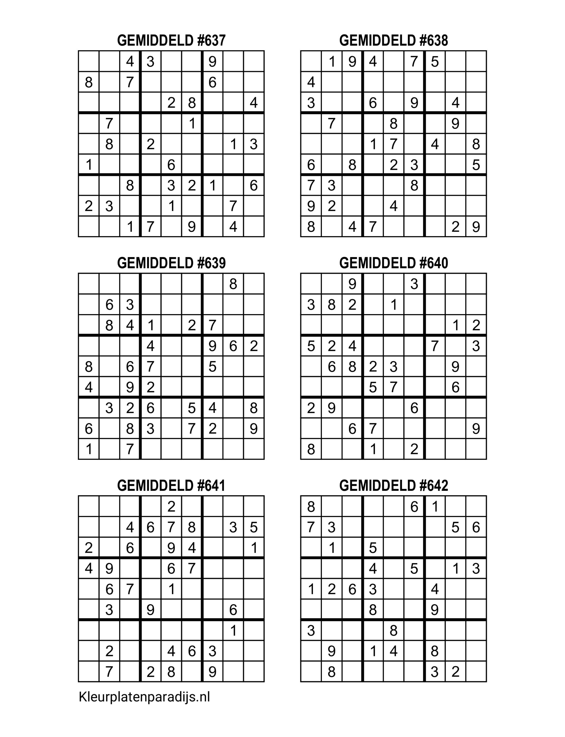 Sudoku Gemiddeld 13