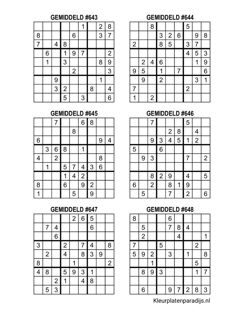 Sudoku Gemiddeld 14