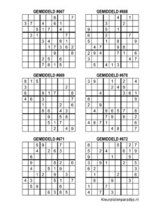 Sudoku Gemiddeld 18