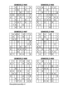 Sudoku Gemiddeld 21
