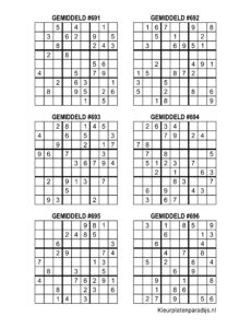 Sudoku Gemiddeld 22