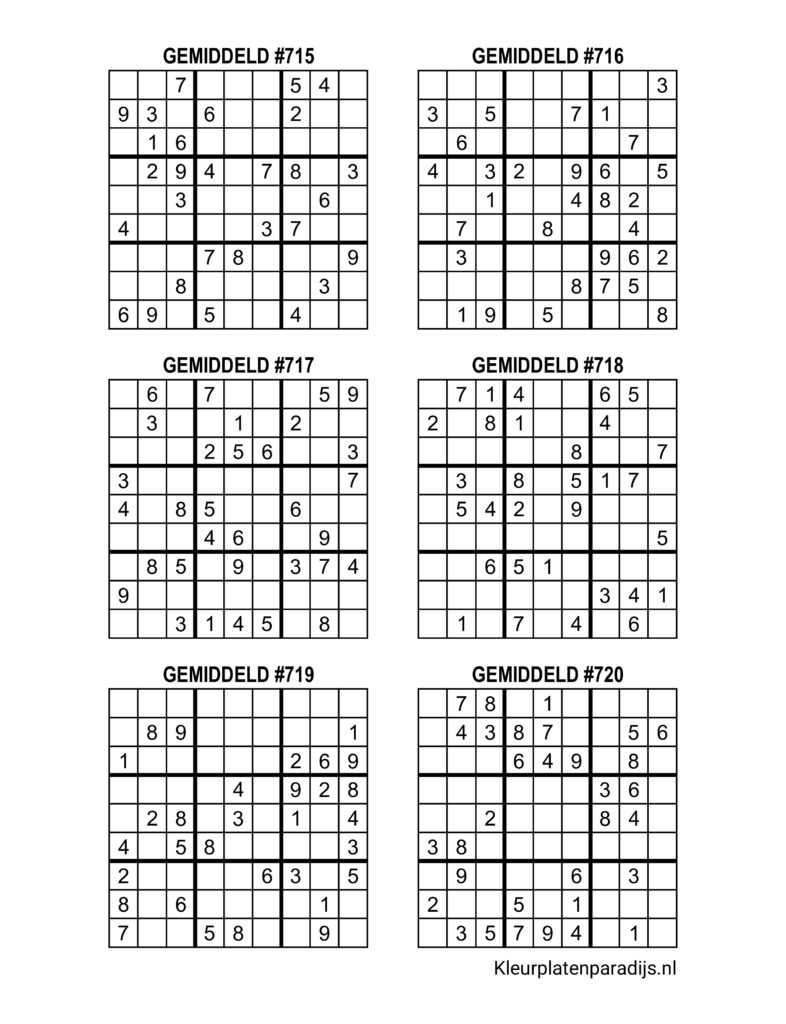 Sudoku Gemiddeld 26