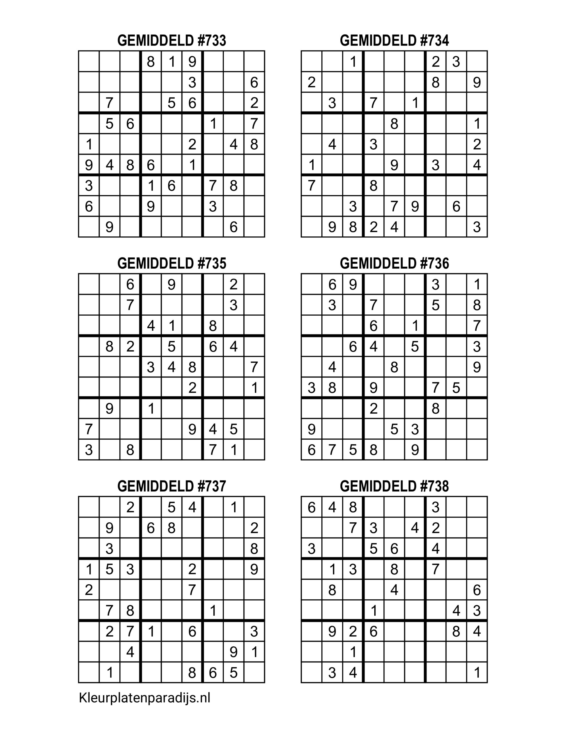 Sudoku Gemiddeld 29