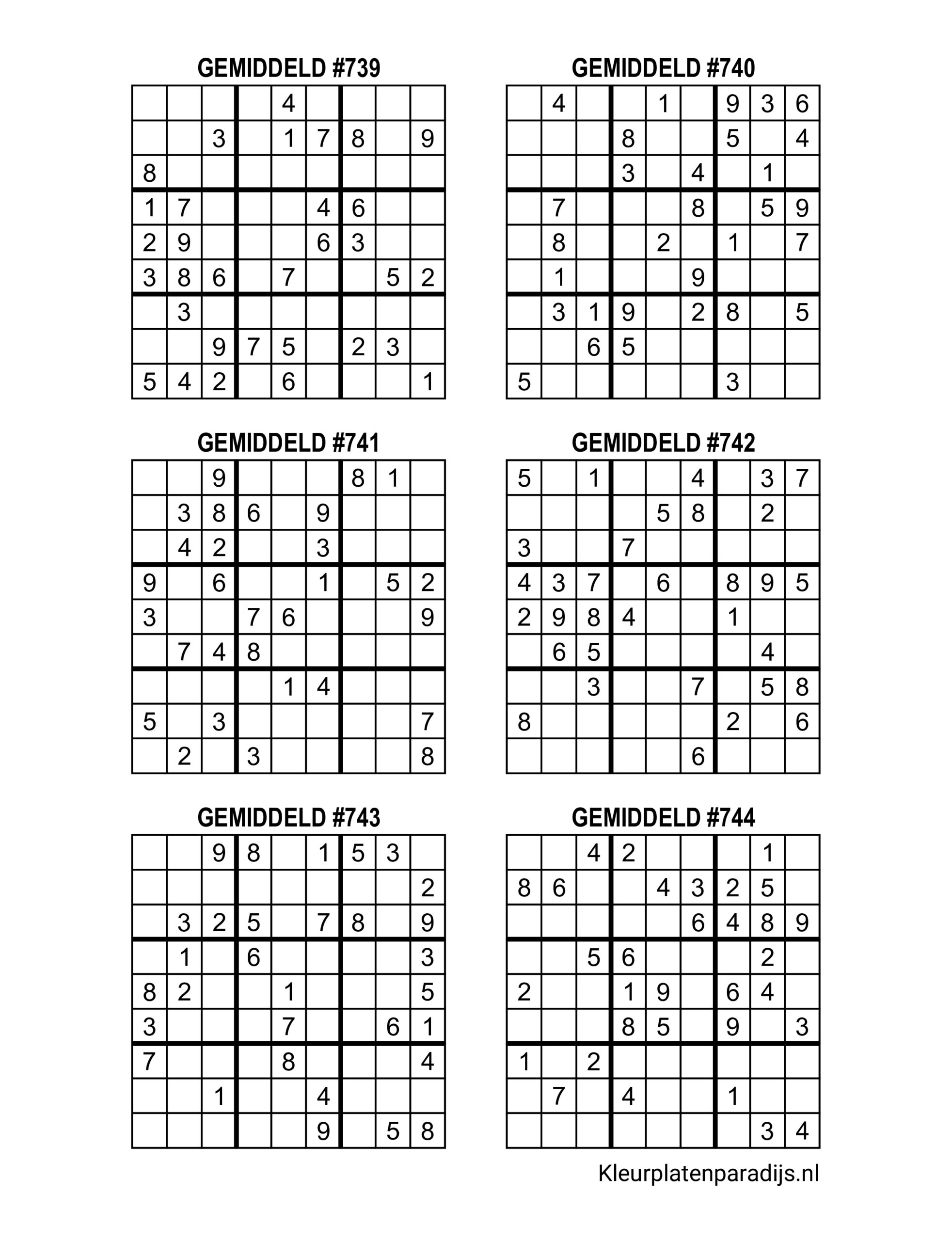 Sudoku Gemiddeld 30