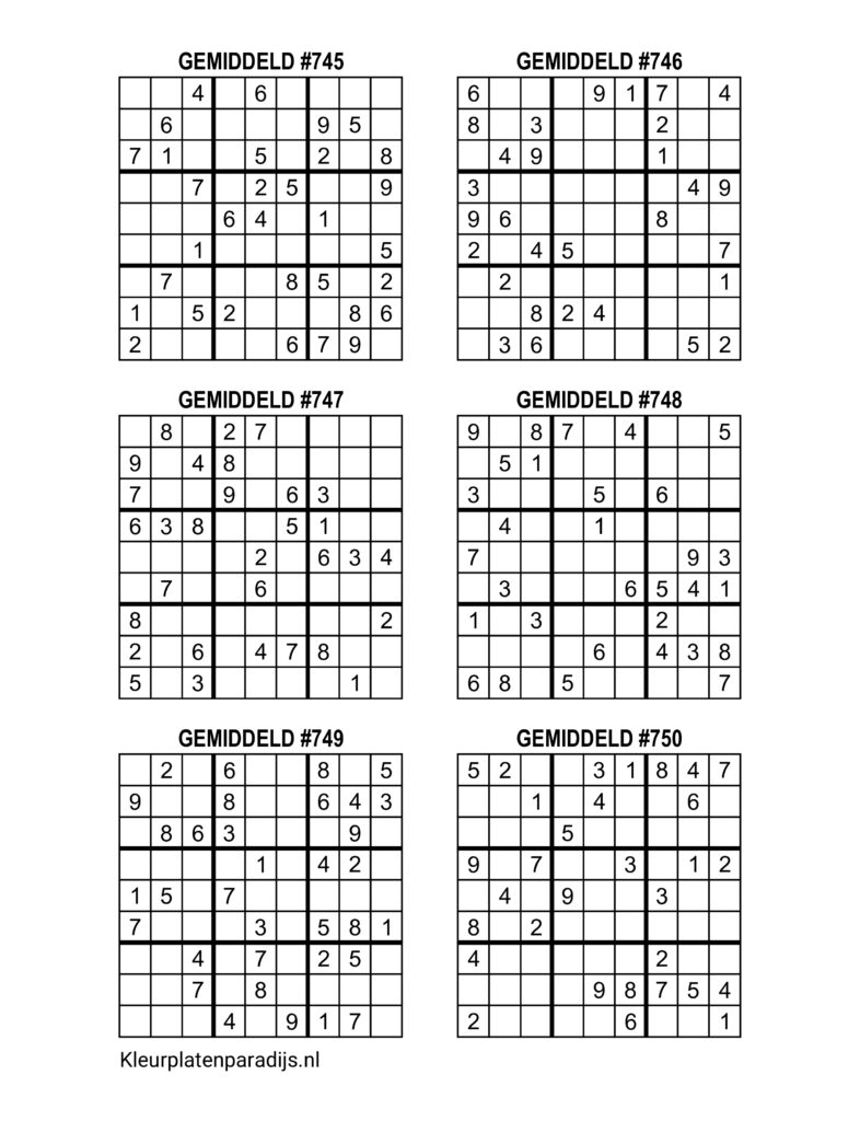Sudoku Gemiddeld 31