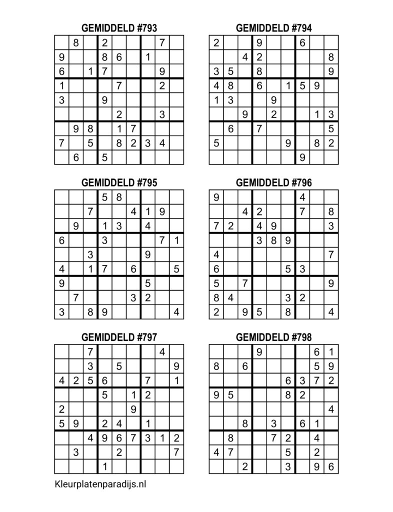Sudoku Gemiddeld 39