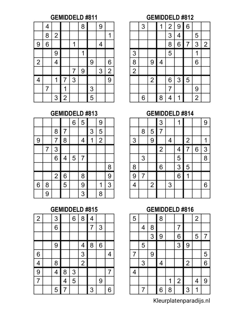 Sudoku Gemiddeld 42