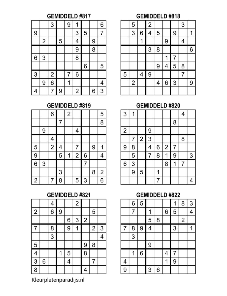 Sudoku Gemiddeld 43