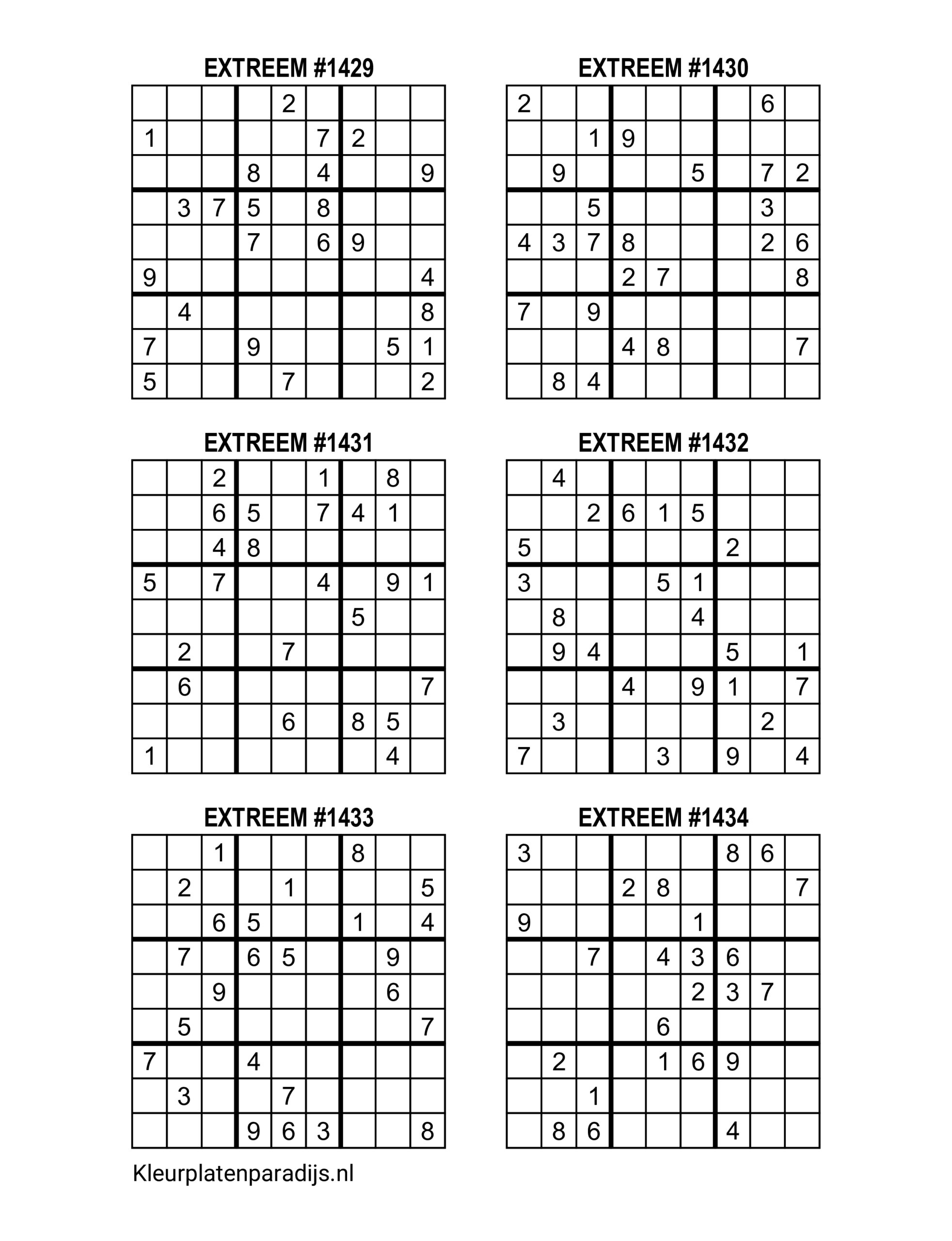 Sudoku Extreem 5