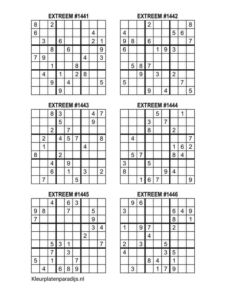 Sudoku Extreem 7