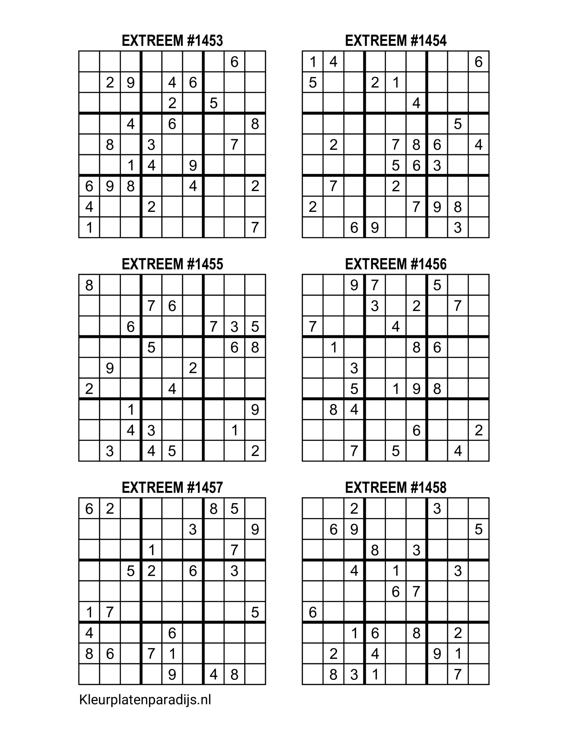 Sudoku Extreem 9